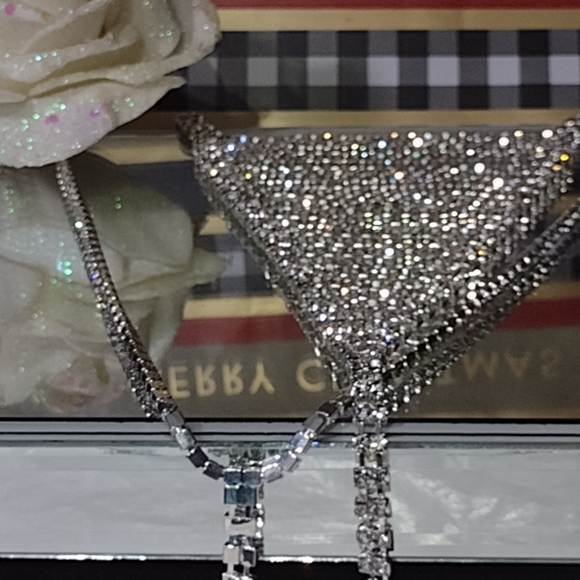 Hundreds of Swarovski Crystals Scintillate on this Bikini Bathing Adornment NWT - Picture 8 of 12
